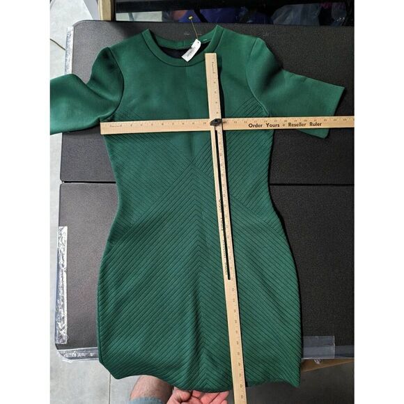 Kate Spade Saturday Neoprene Body Mini Dress Quilted Sponge Pine/Green Women's S - Picture 7 of 7